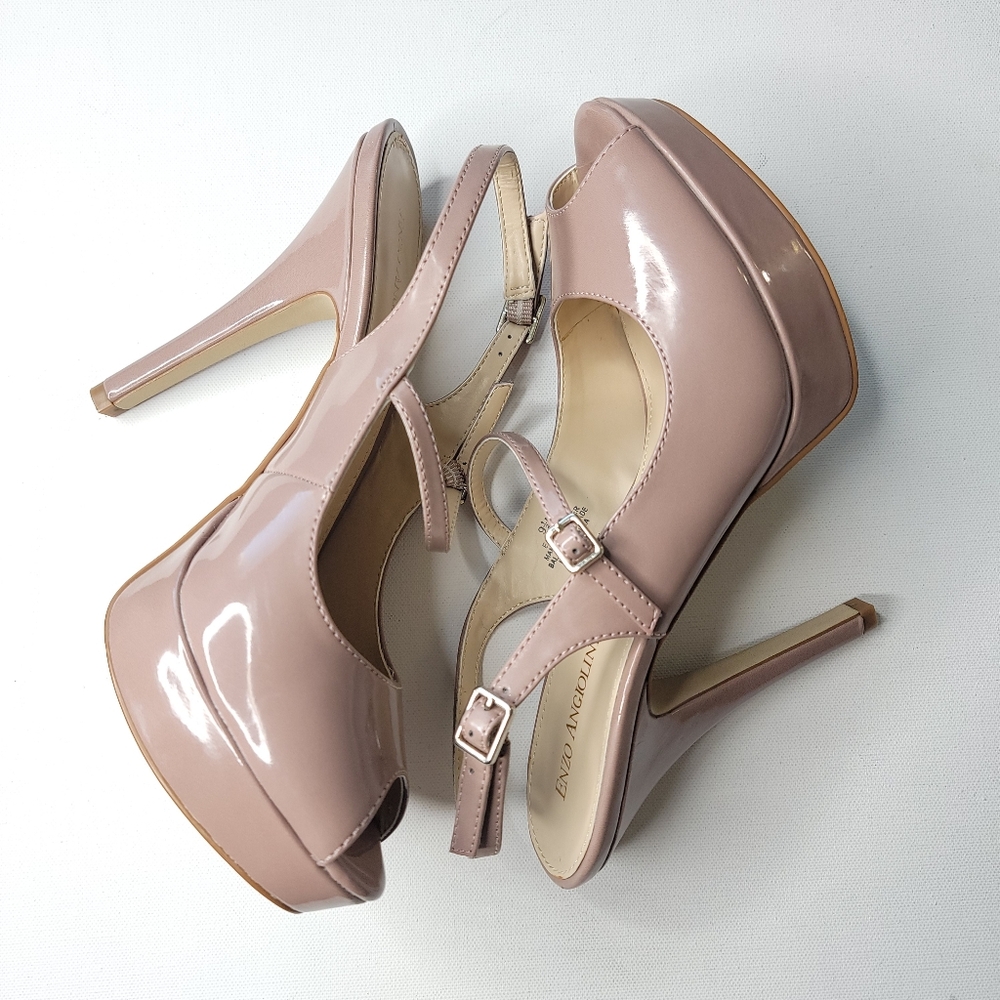 Enzo Angiolini Peek a Boo Toe Pumps Size 9.5 - Picture 4 of 8